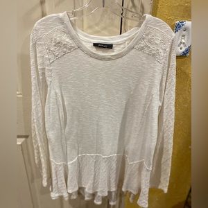 Style & Co Lace Hem Tunic Sweater Size Large